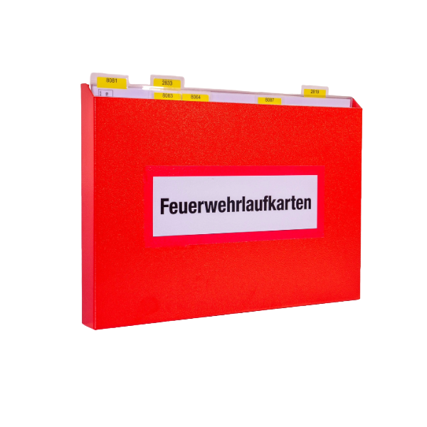 FLKD-A3 Feuerwehr-Laufkartendepot oben offen