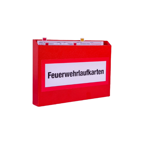 FLKD-A4 Feuerwehr-Laufkartendepot oben offen