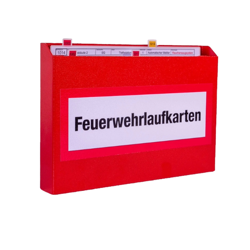 FLKD-A4 Feuerwehr-Laufkartendepot oben offen